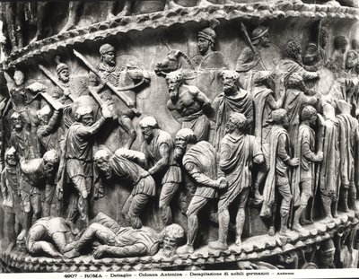Halshuggningen av tyska adelsmän, detalj från Marcus Aurelius kolumn av Roman