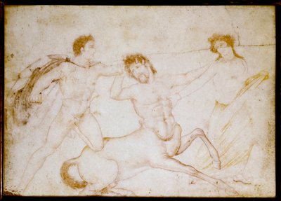 Theseus och kentauren (teckning på marmor av Roman