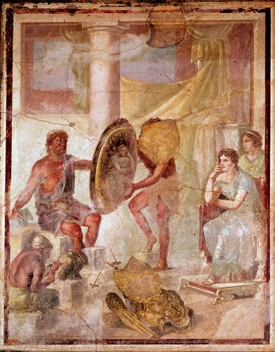 Thetis vid Vulcans smedja (fresk av Roman