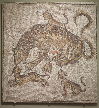 Tigress och ungar, ca 300 e.Kr av Roman