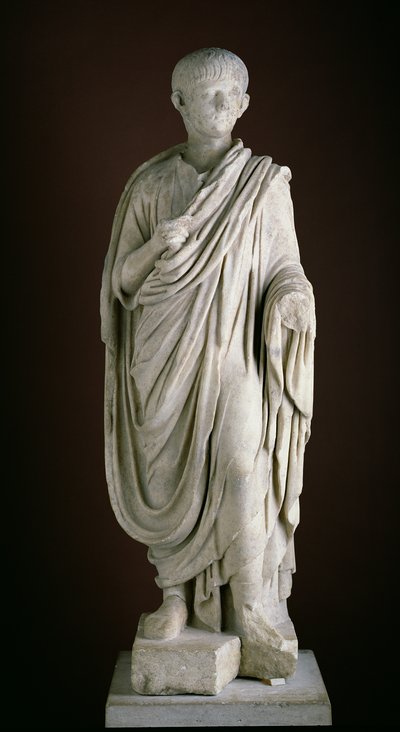Togate-staty av den unge Nero, ca 50 e.Kr. (marmor) av Roman