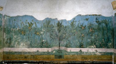 Trompe loeil trädgård från Villan Livia, 40-20 f.Kr av Roman