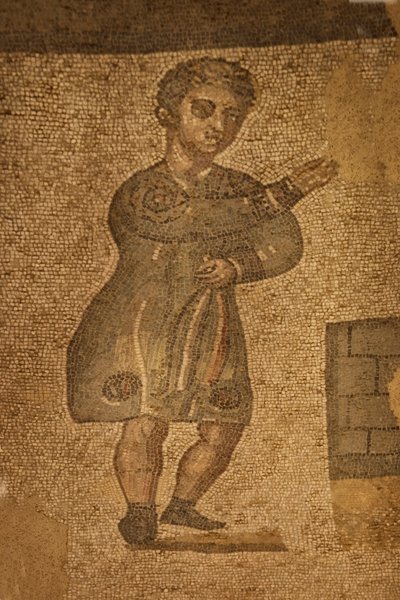 Två apsisrum, golvmosaik, Villa Romana del Casale, Piazza Armerina, Sicilien, Italien (foto) av Roman