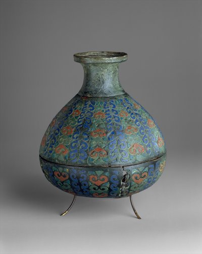 Vas, 250–300 e.Kr. (champlevé emalj och kopparlegering) av Roman