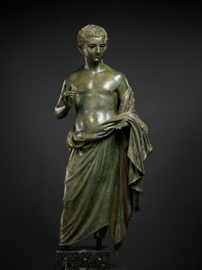 Bronsstaty av en aristokratisk pojke, 27 BC-14 AD (brons) av Roman Imperial Period