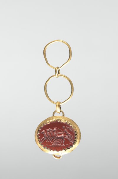 Intaglio med seger i vagn av Roman Imperial Period