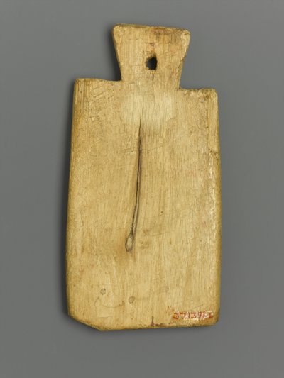 Mummy Tag med grekisk inskription (trä & pigment) av Roman Period Egyptian