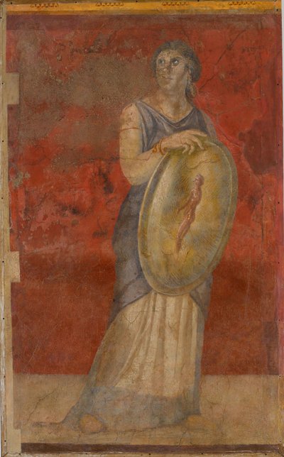 Stående kvinna som håller en sköld, c.50–40 f.Kr. av Roman Republican Period