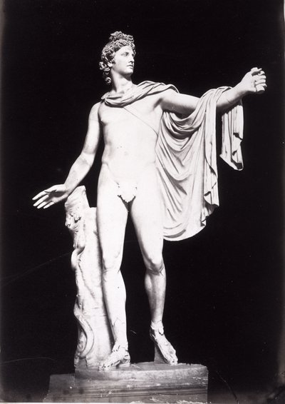 Apollo Belvedere, kopia av ett grekiskt original från 300-talet f.Kr., före avlägsnandet av tidigare restaurationer (marmor) av Roman Roman