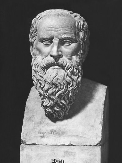 Byst av Diogenes (marmor) av Roman Roman