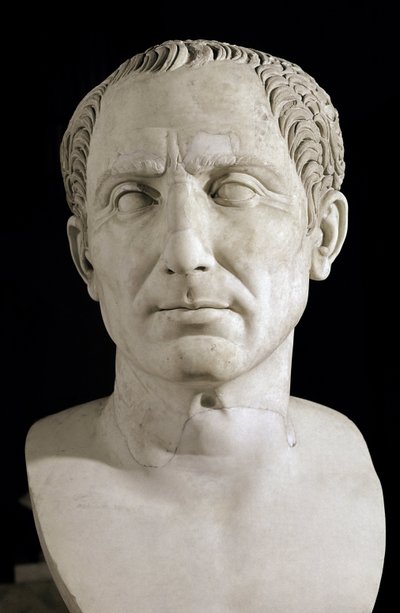 Byst av Jules Cesar (Julius Gaius CAESAR av Roman Roman