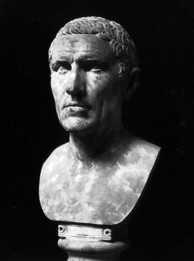 Byst av Marcus Claudius Marcellus (c.268-208BC) (marmor) av Roman Roman