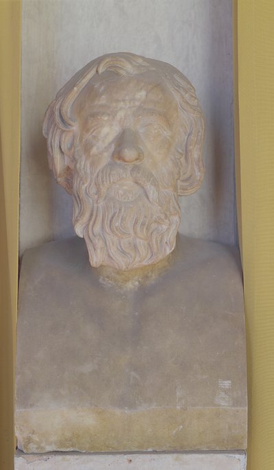 Byst av Sokrates (marmor) av Roman Roman