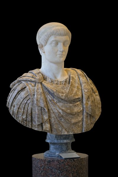 Konstant I (337 - 350 e.Kr.) skulptur, romersk konst av Roman Roman