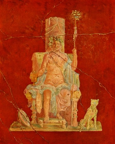 Dionysos sittande på en tron av Roman Roman