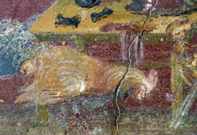 Fresco, House of Vettii, Pompeji (UNESCOs världsarvslista av Roman Roman
