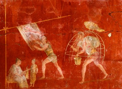 Fresk föreställande tvättmän, från Pompeji (UNESCOs världsarvslista av Roman Roman