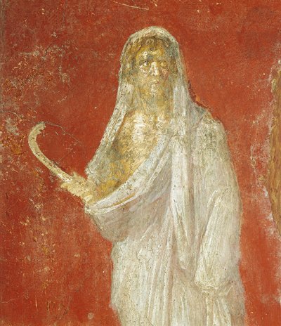 Fresk föreställande Saturnus, från Pompei av Roman Roman
