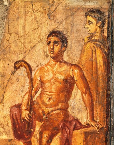 Fresk föreställande Selene och Endymion, från House of Centenary, Pompeji, Kampanien, Italien av Roman Roman