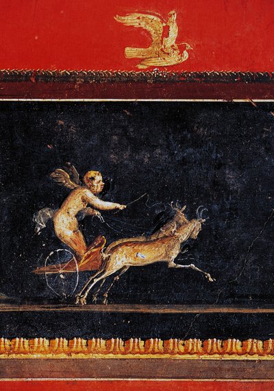 Fris med cupid, House of Vettii, Pompeji (Unescos världsarvslista av Roman Roman
