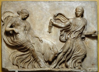 Låg relief av bröstvärnet på templet Nike Athena av Roman Roman