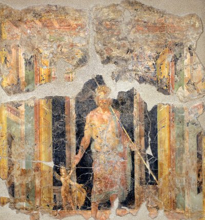 Målning av den fjärde pompeianska stilen föreställande Jupiter av Roman Roman