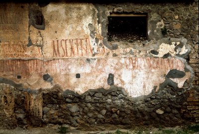 Romersk konst: valinskription på väggarna (graffiti) på Via del 