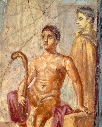 Selene och Endymion, fresk från House of Centenary, Pompeji, Kampanien, romersk civilisation av Roman Roman