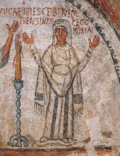 Den avlidne Cominia (fresk) av Roman Roman