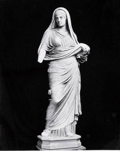 Vestal Virgin (marmor) (s/v foto) av Roman Roman