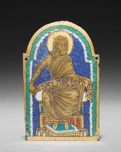 Tavla: Sittande profet från en relikvieskrin: Esais av Romanesque