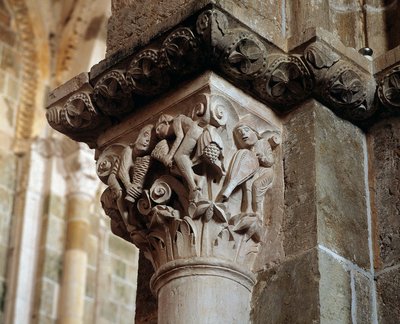 Representation of the Winds (ristad huvudstad) av Romanesque