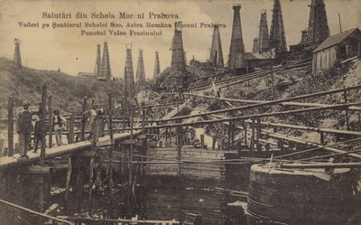 Oljekällor, Moreni, Rumänien av Romanian School
