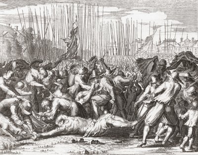 Mordet på bröderna De Witt. (tryck) av Romeyn de (after) Hooghe