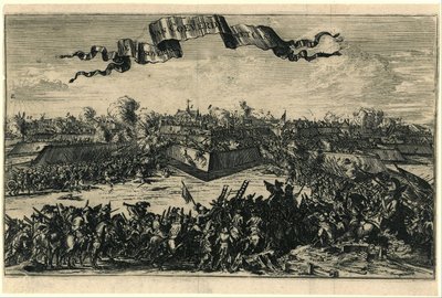 Erövringen av Coevorden den 30 december 1672 Erövringen av Coeverde med Cast[eel] (titel på objekt) av Romeyn de Hooghe (attributed to)