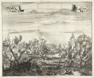 Slaget vid Malaga, 1704 av Romeyn de Hooghe (attributed to)