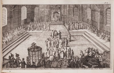 En scen vid tsar Alexis Mikhailovichs kungliga hov, 1677 av Romeyn de Hooghe