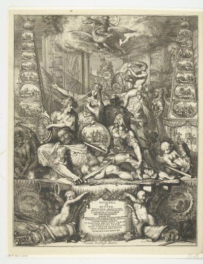 Allegori över Michiel de Ruyters död, 1676 av Romeyn de Hooghe