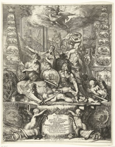 Allegori över Michiel de Ruyters död, 1676 av Romeyn de Hooghe