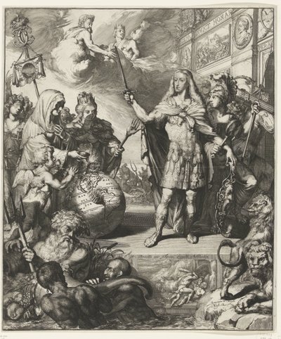 Allegoriskt porträtt av Karl II av Spanien av Romeyn de Hooghe