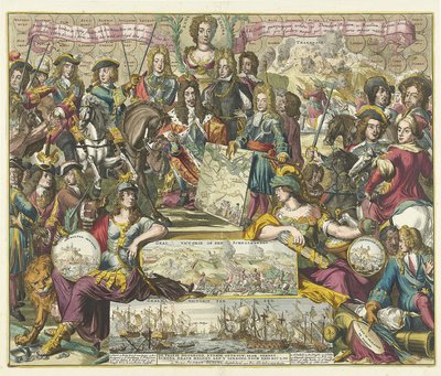 Allegori om de allierades seger 1704, 1704-1705 av Romeyn de Hooghe