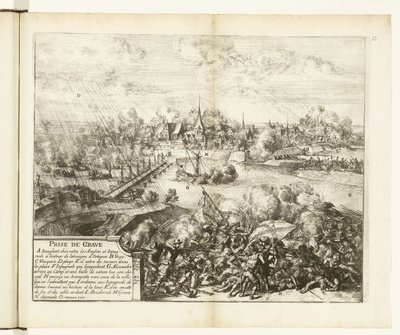 Beleg en inname van Grave, 1586 Inspelning (titel på objekt) Wars of Flanders (serietitel) av Romeyn de Hooghe