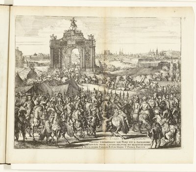 Festligt inträde av Farnese efter reliefen i Paris, 1590 Festes triomphales que Paris fit à Alexandre Farnese pour l