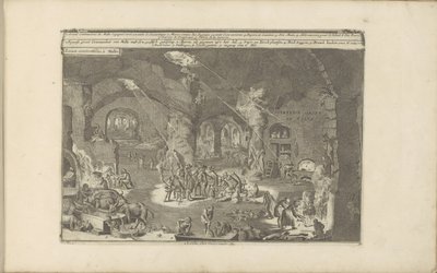 Grotten på Malta Onderaerse Gront op Malta / Underjordiska platser på Malta (titel på objekt) Öst- och Västindien och andra platser (serietitel) av Romeyn de Hooghe