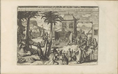 Huwelijksceremoniën Huwlyks ceremonier / bröllopsceremonier för indianerna och andra (titel på objektet) Öst- och Västindien och andra platser (serietitel) av Romeyn de Hooghe