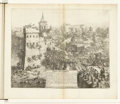 Inname van Corbeil, 1590 Capture of Corbeil (titel på objekt) Wars of Flanders (serietitel) av Romeyn de Hooghe