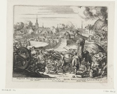 Turkarnas skyttegravar för Wien Skyttegravar, batterier och turkarnas militära våld etc. för Wien (titel på objektet) av Romeyn de Hooghe