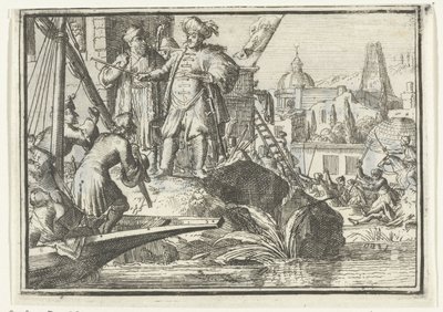 Titelsida för broschyren: The Shaved Hope, 1702 The Shaved Hope (titel på objekt) Esopus in Europe (serietitel) av Romeyn de Hooghe