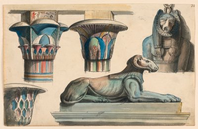 egyptiska antikviteter av Romolo Achille Liverani
