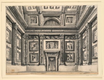 Scenografi, Palace interiör av Romolo Achille Liverani